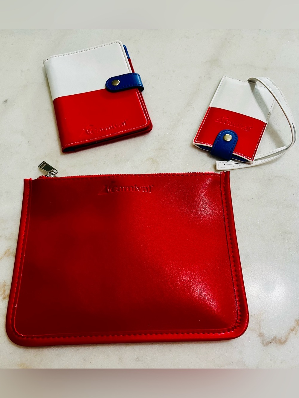 Carnival Cruise Lines Diamond Gift - Passport Holder, Luggage Tag, Pouch NEW